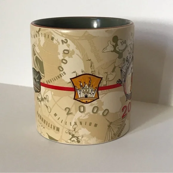 Disneyland Mickey Mouse 2000 Millennium Coffee Tea Soup Mug 16oz Ceramic - Picture 6 of 12